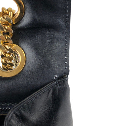 CELINE Blason Chain Shoulder bag Black Vintage gpayic