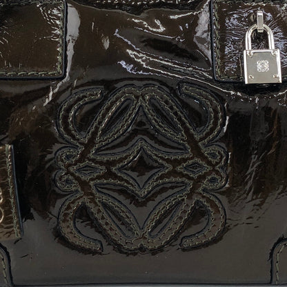 LOEWE Amazona28 Anagram Handbag Brown Vintage j8tjia