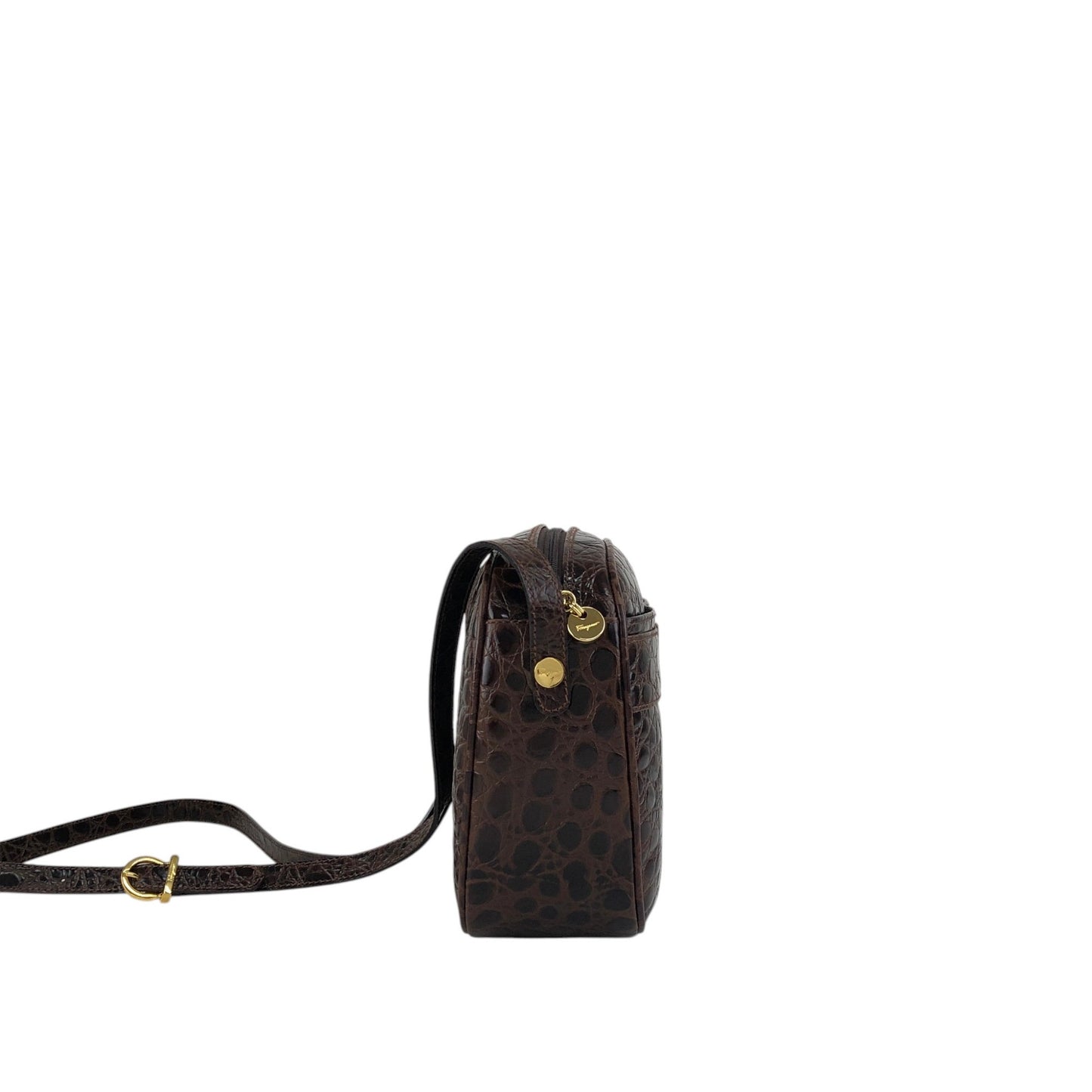 Salvatore Ferragamo Vala Ribbon Shoulder bag Brown Vintage xth3zu