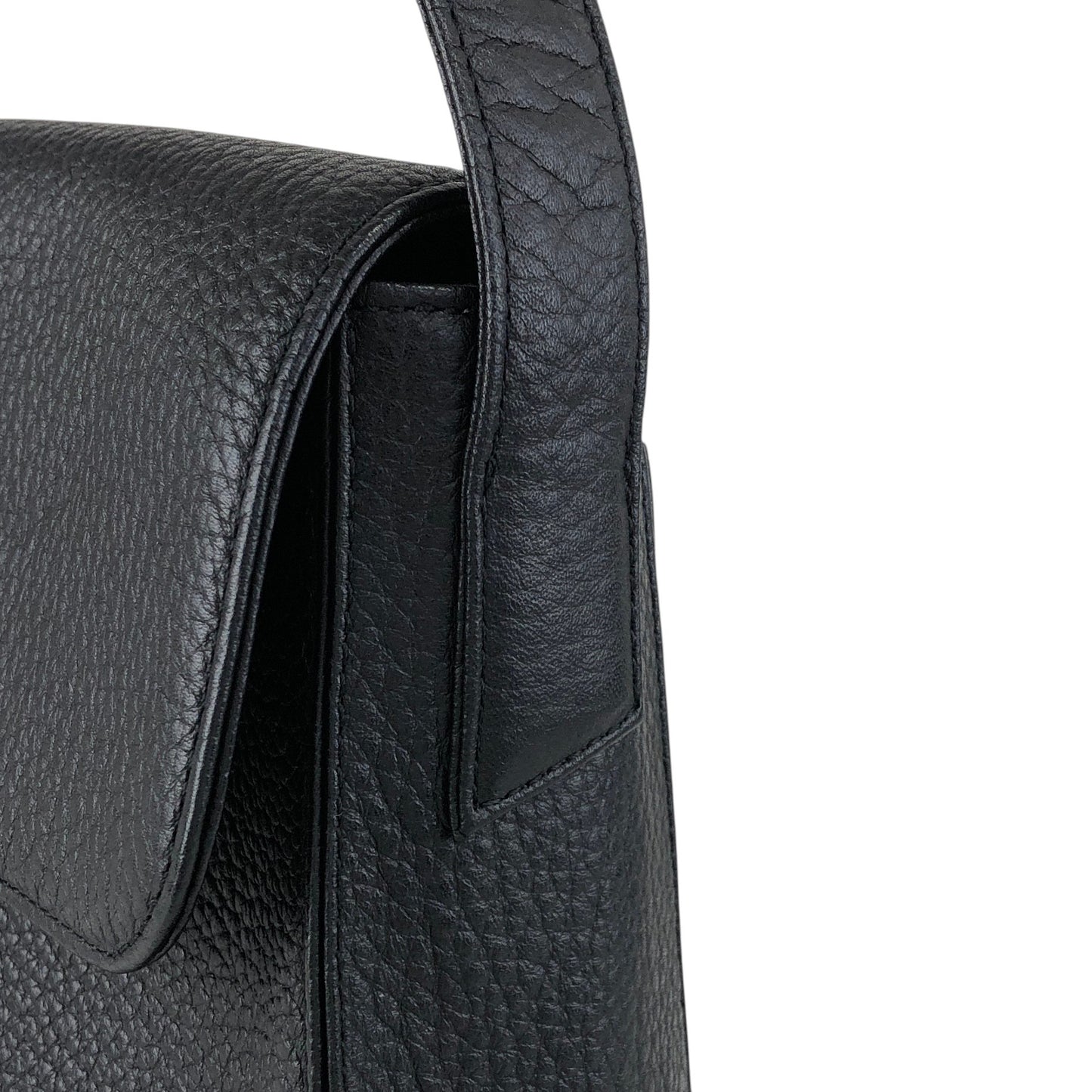 Yves Saint Laurent Logo Shoulder bag Black Vintage sivry5