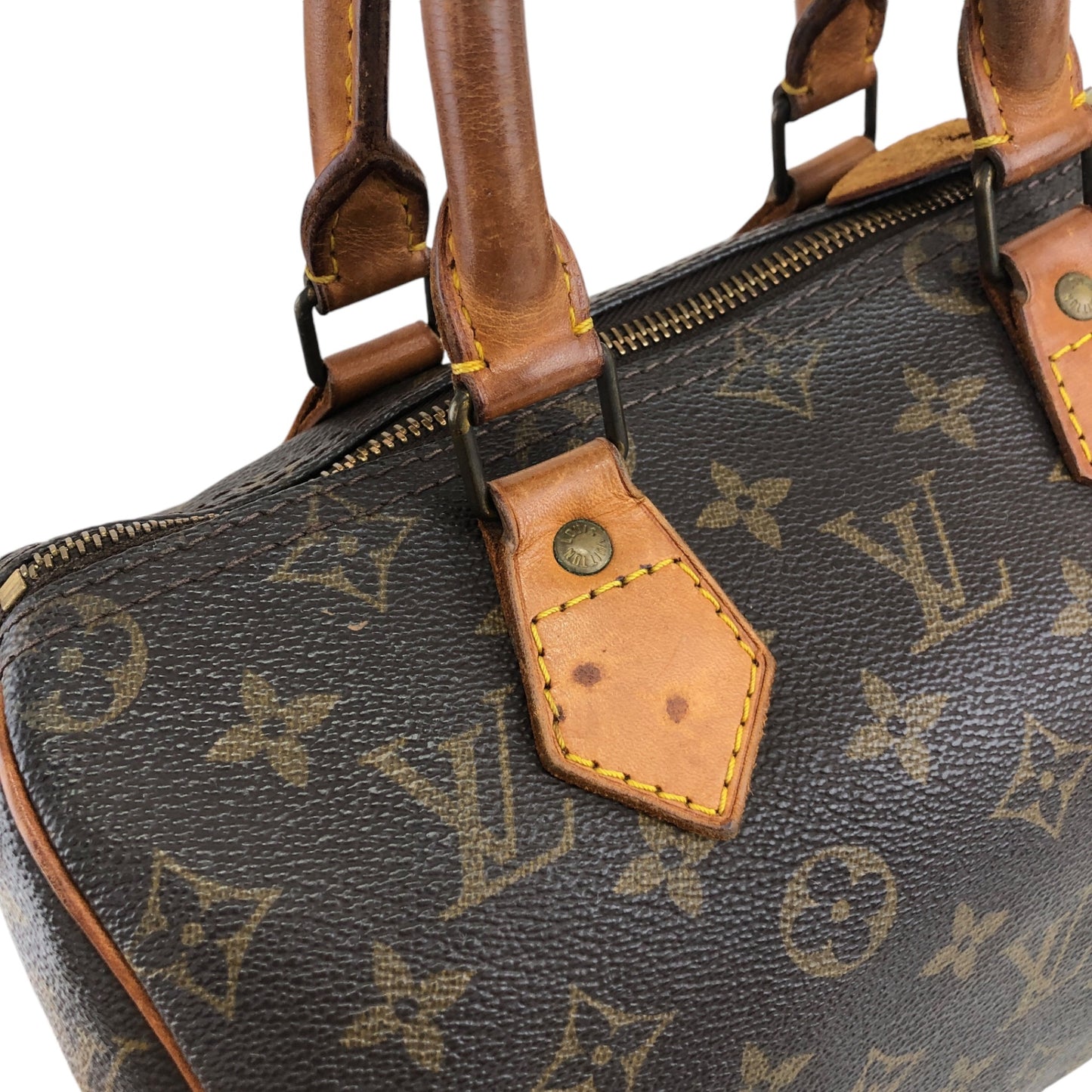 LOUIS VUITTON Monogram Handbag Brown M41528 Vintage afefax