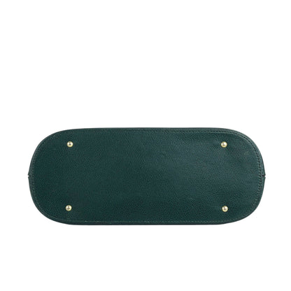 CELINE Two-way Handbag Shoulder bag Green Vintage pfdj32