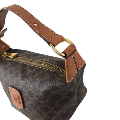 CELINE Macadam Blason Small Handbag Brown Vintage 2t2tek
