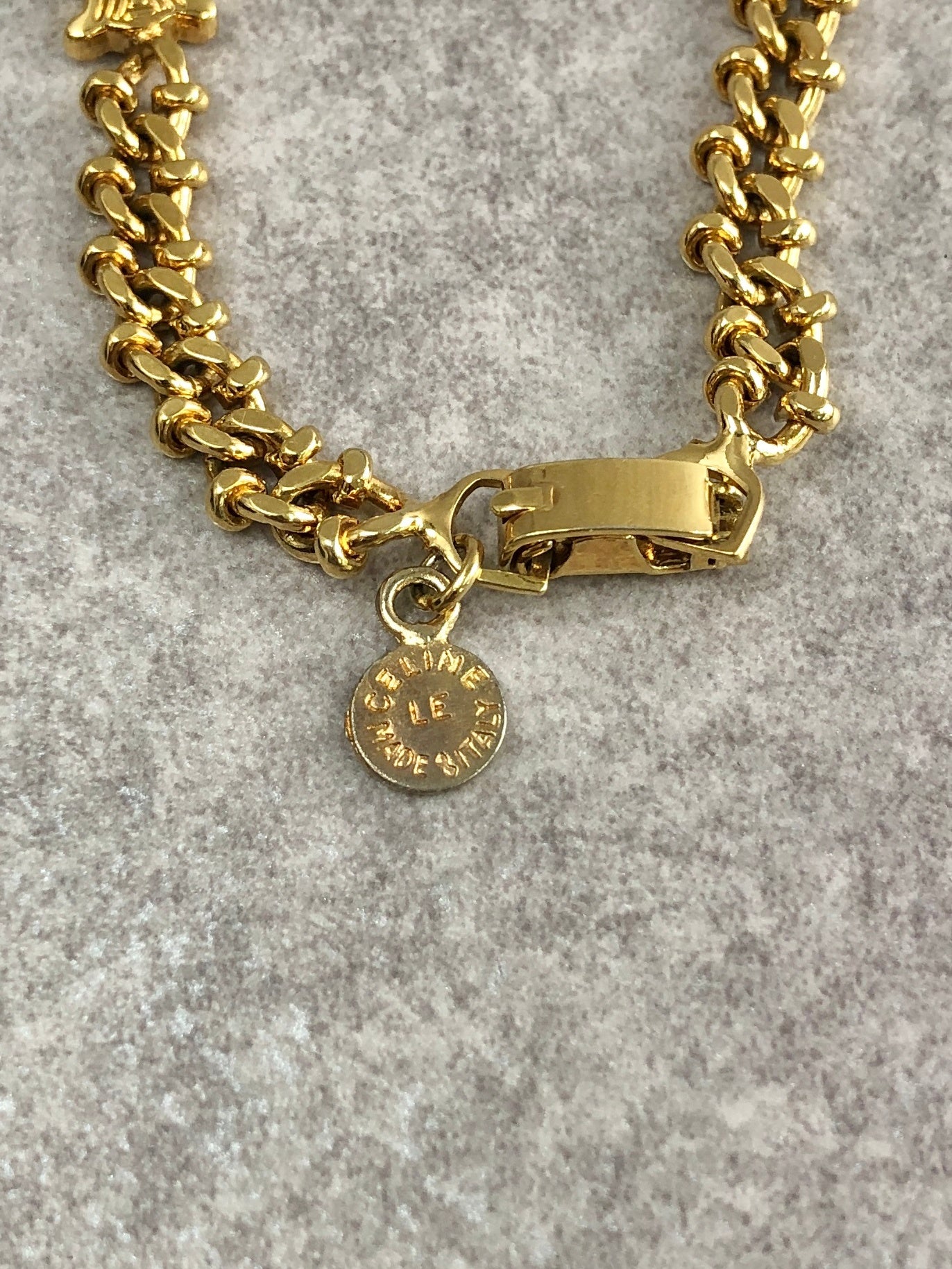 CELINE Blason Bracelet Gold Vintage bxm54g