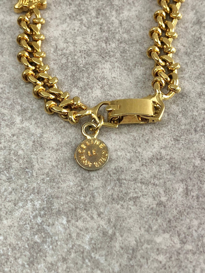 CELINE Blason Bracelet Gold Vintage bxm54g