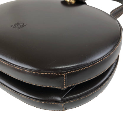 LOEWE Anagram Round Handbag Brown Vintage fxynr8
