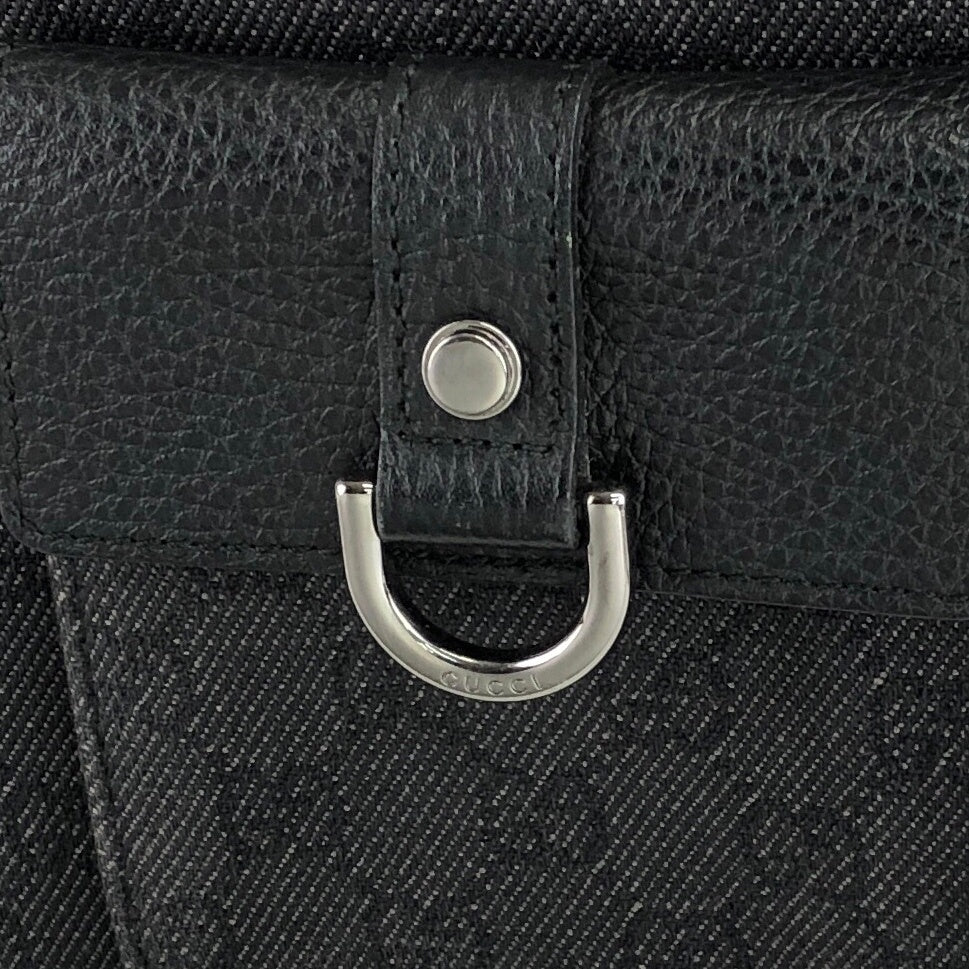 GUCCI GG Canvas Handbag Totebag Black 268639 Vintage jjx8f3