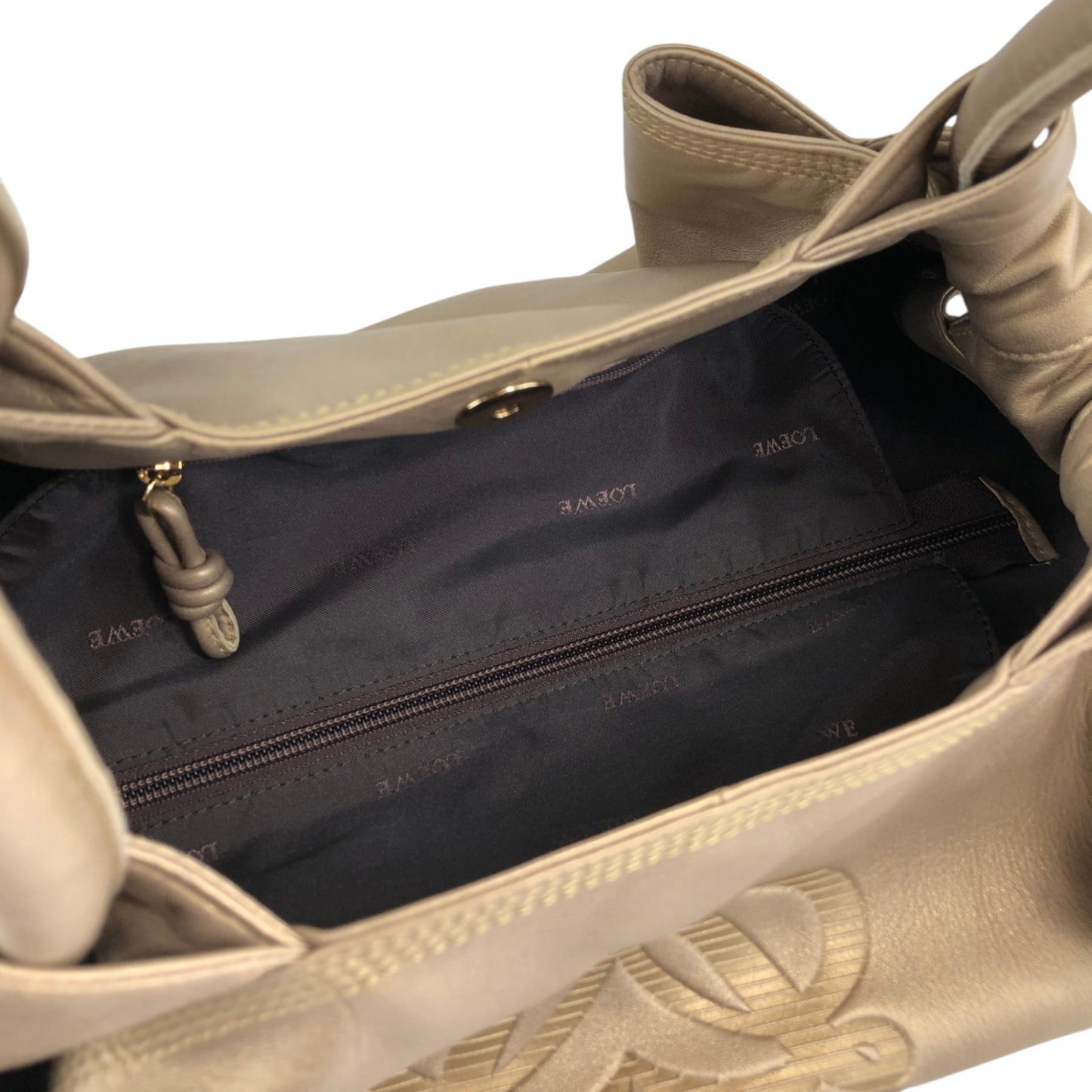 LOEWE Anagram Handbag Gold Vintage ybf3f8