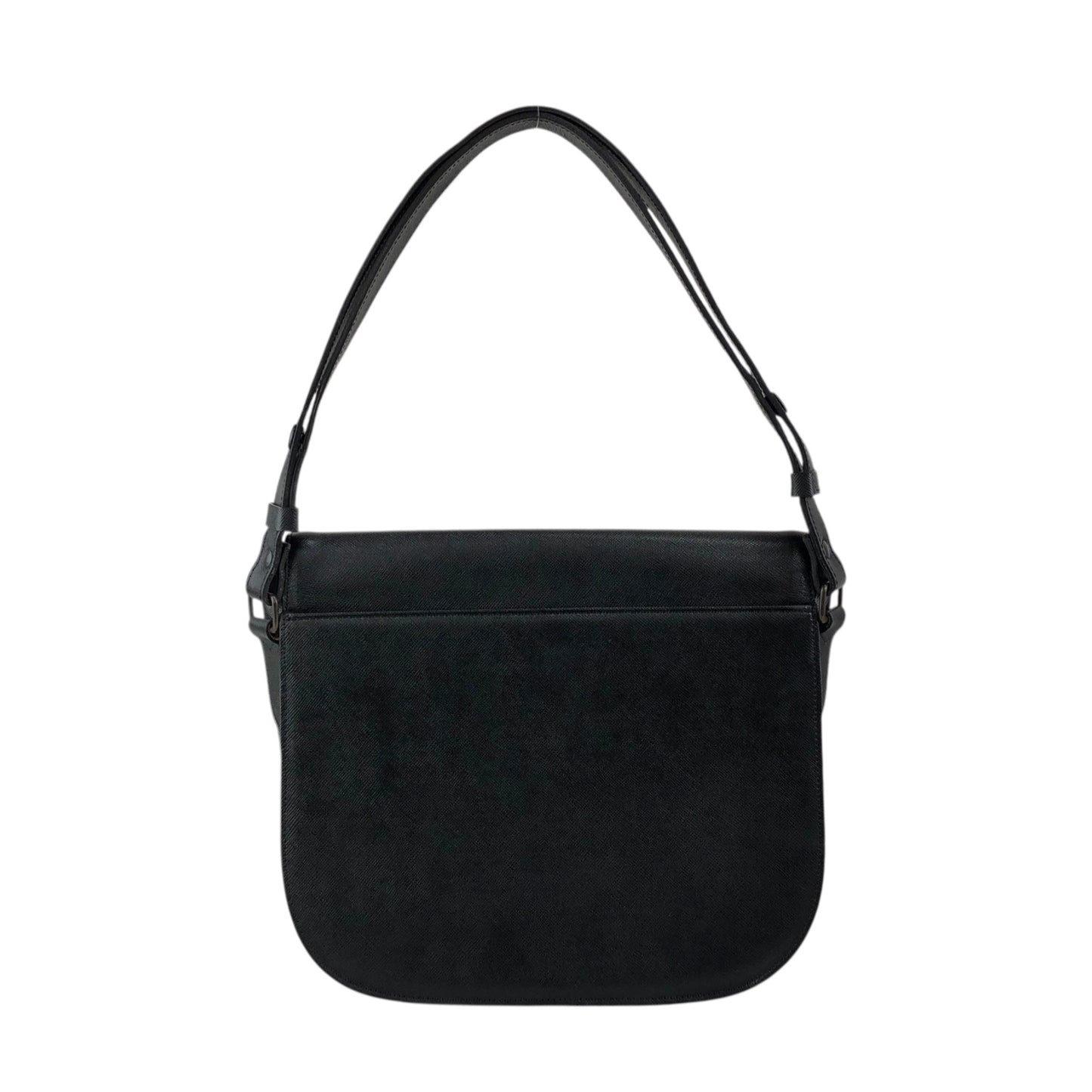 Yves Saint Laurent YSL Logo Shoulder bag Black Vintage kua56p