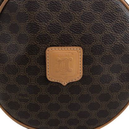 CELINE Macadam Blason Round Shoulder bag Brown Vintage teecbu