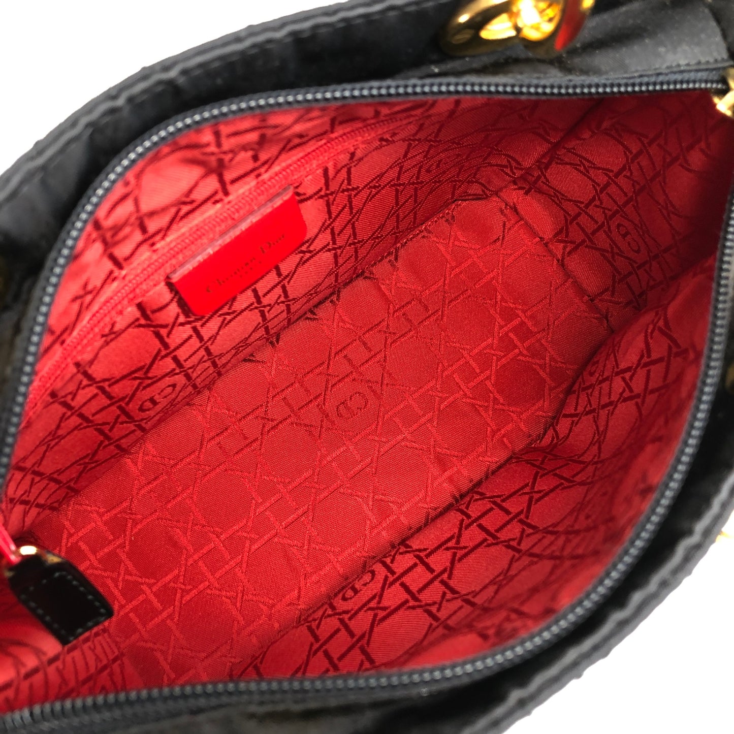 Christian Dior Lady Dior Cannage Logo Charm Two-way Handbag Shoulder bag Black Vintage wn3rsu