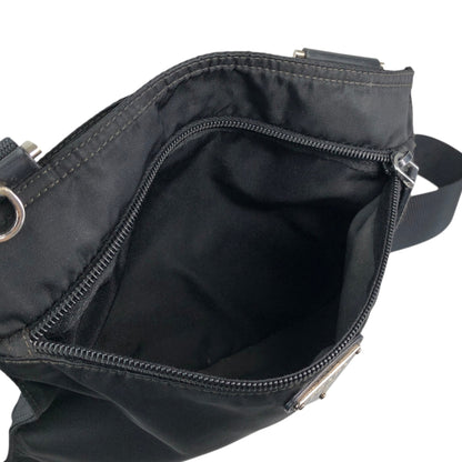 PRADA Tessuto Triangle Logo Shoulder bag Black Vintage g7nprp