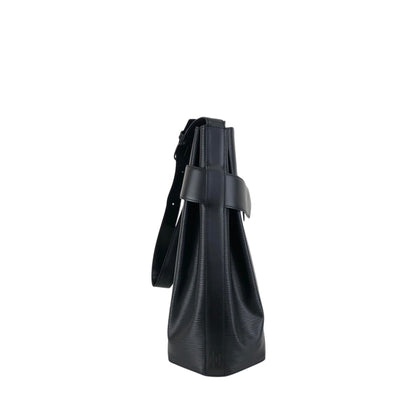 LOUIS VUITTON Epi Drawstring Shoulder bag Black Vintage b75b8t