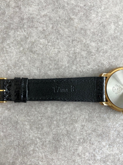 GUCCI Logo Quartz Watch Black Vintage yck25p