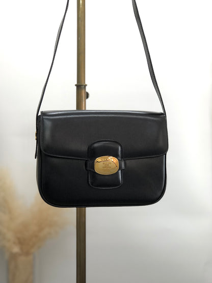 CELINE Triomphe Shoulder bag Black Vintage n24pjw