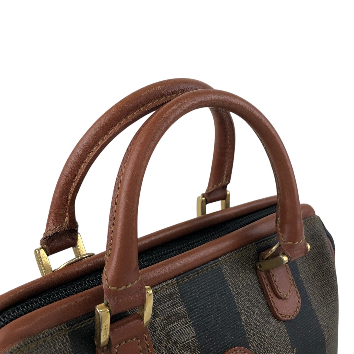 FENDI Pecan Two-way Small Boston bag Shoulder bag Brown Vintage sd4x4i