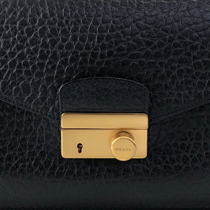 PRADA Lock Shoulder bag Black Vintage pjtker