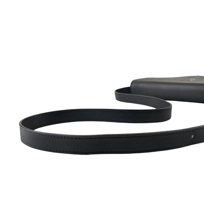 Yves Saint Laurent YSL Logo Shoulder bag Black Vintage 4x4vtu