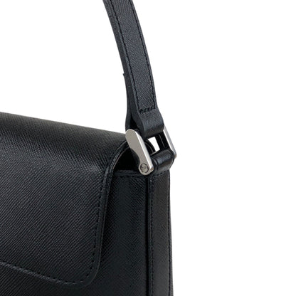 BURBERRY Logo Handbag Black Vintage gw5ren
