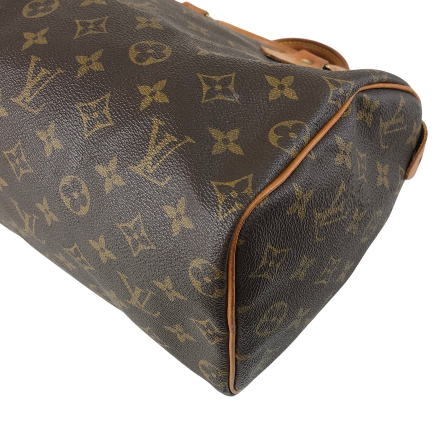 LOUIS VUITTON Monogram Small Boston bag Handbag Brown Vintage ss8v76