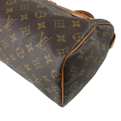 LOUIS VUITTON Monogram Small Boston bag Handbag Brown Vintage ss8v76