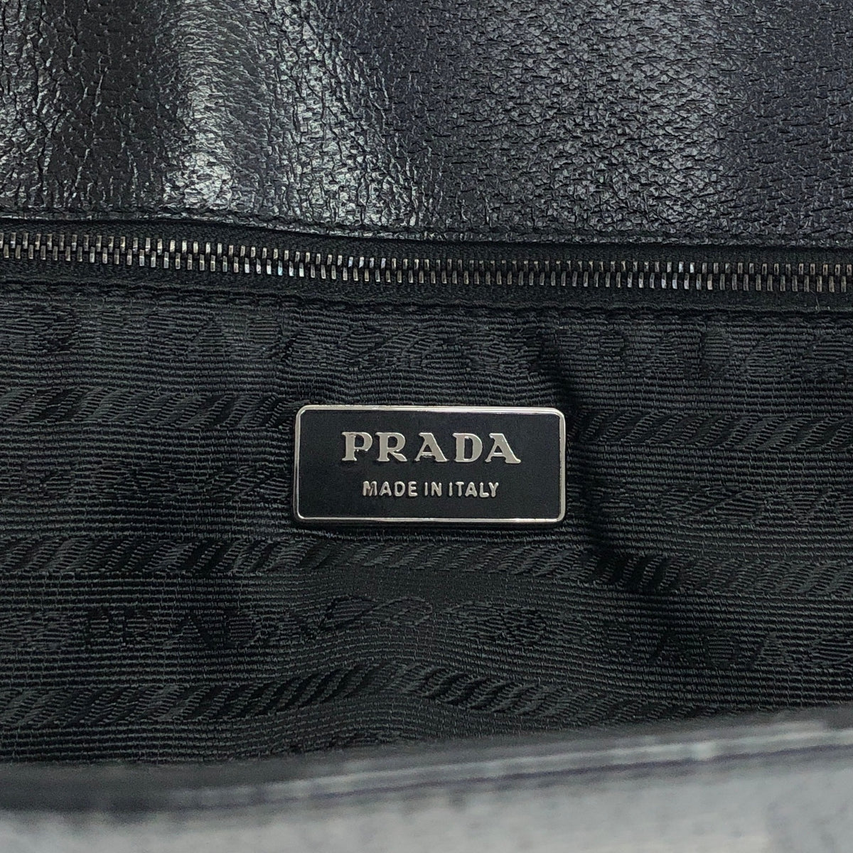 PRADA Triangle Logo Totebag Black Vintage gmc6dm