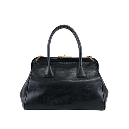 PRADA Handbag Boston bag Black Vintage ruijbf