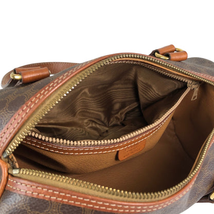 CELINE Macadam Blason Handbag Brown Vintage 4iwnzj