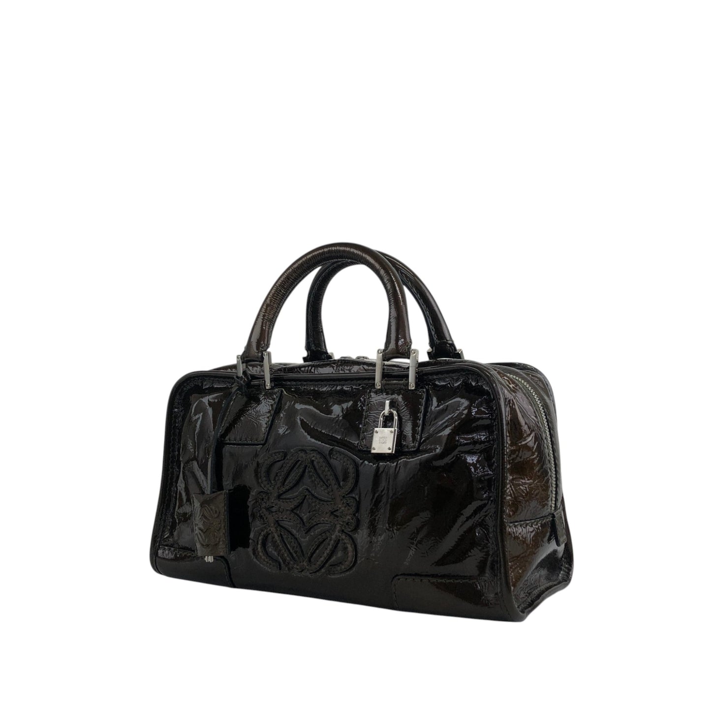 LOEWE Amazona28 Anagram Handbag Brown Vintage j8tjia