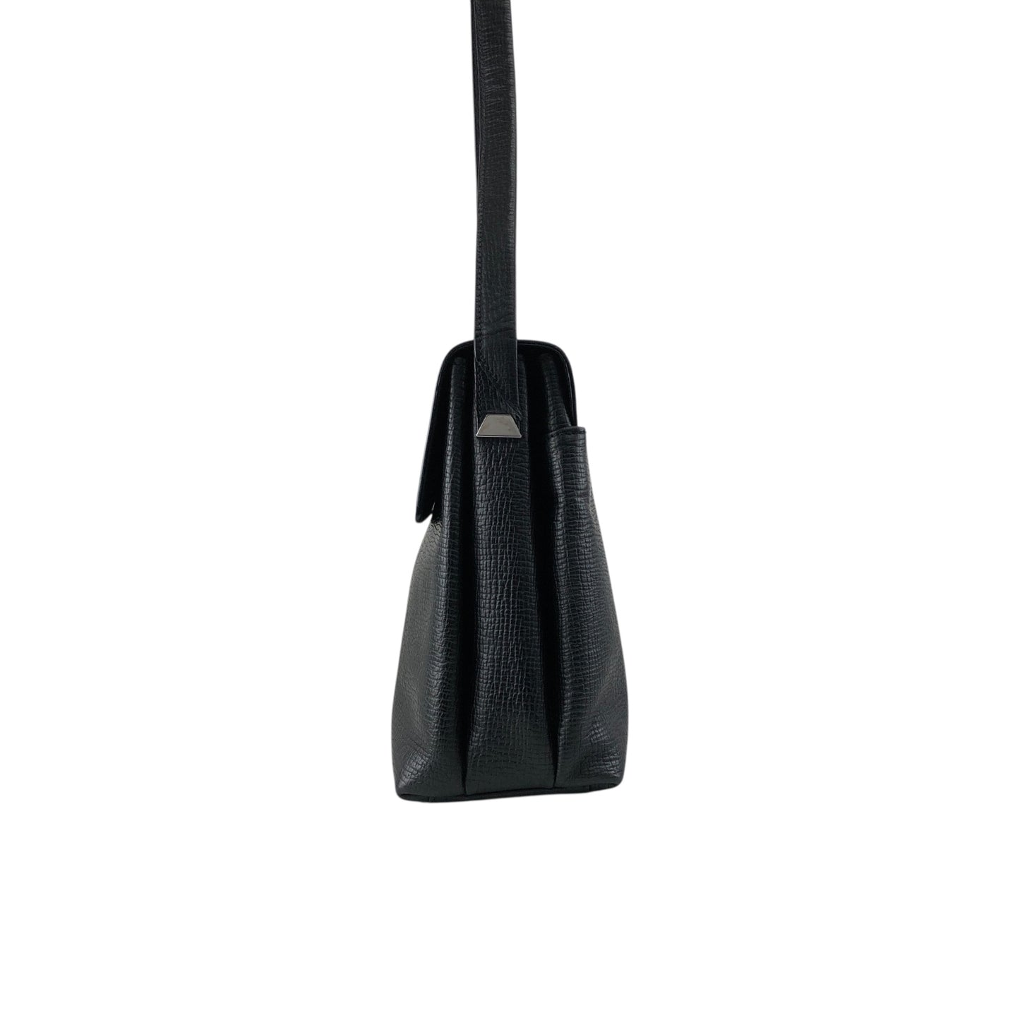 LOEWE Logo Embossed Shoulder bag Black Vintage htcz22