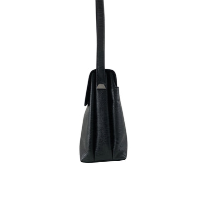 LOEWE Logo Embossed Shoulder bag Black Vintage htcz22