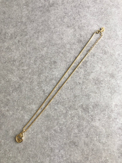 Christian Dior CD Logo Necklace Gold Vintage gsh6yh