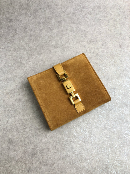 GUCCI Jackie Folded Wallet Brown Vintage izy4bh