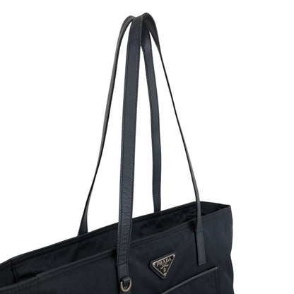 PRADA Tessuto Triangle Logo Totebag Navy Vintage 3j5ghg