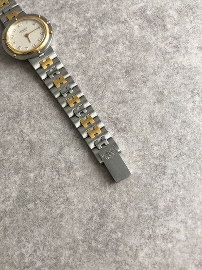 HERMES Quartz Watch Silver Vintage yrrfh4