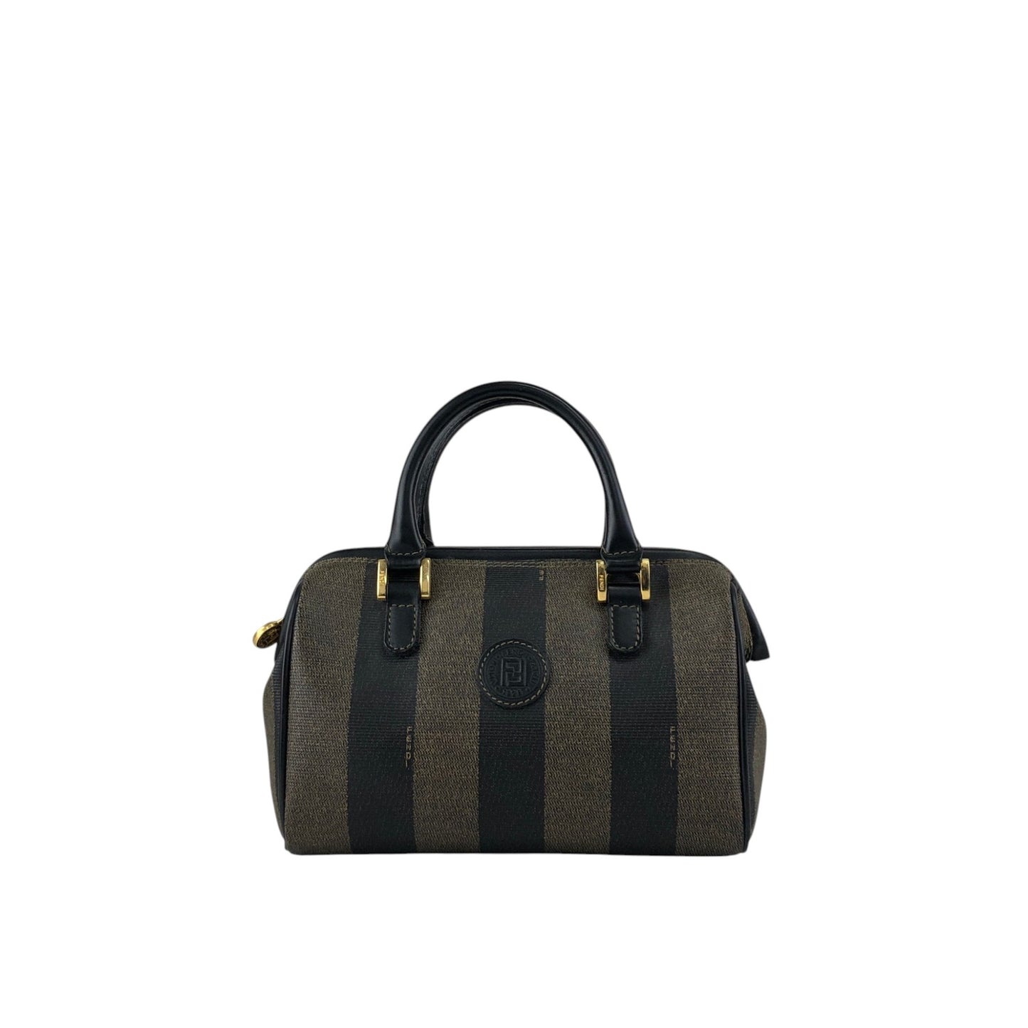 FENDI Pecan Logo Handbag Brown Vintage jfx52s