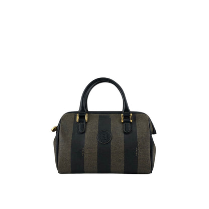 FENDI Pecan Logo Handbag Brown Vintage jfx52s