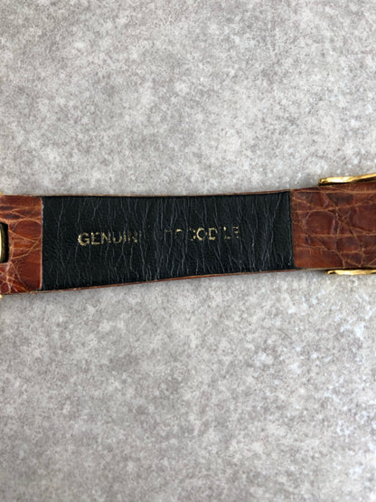Christian Dior Watch Gold×Brown Vintage 3006 7ivzj6