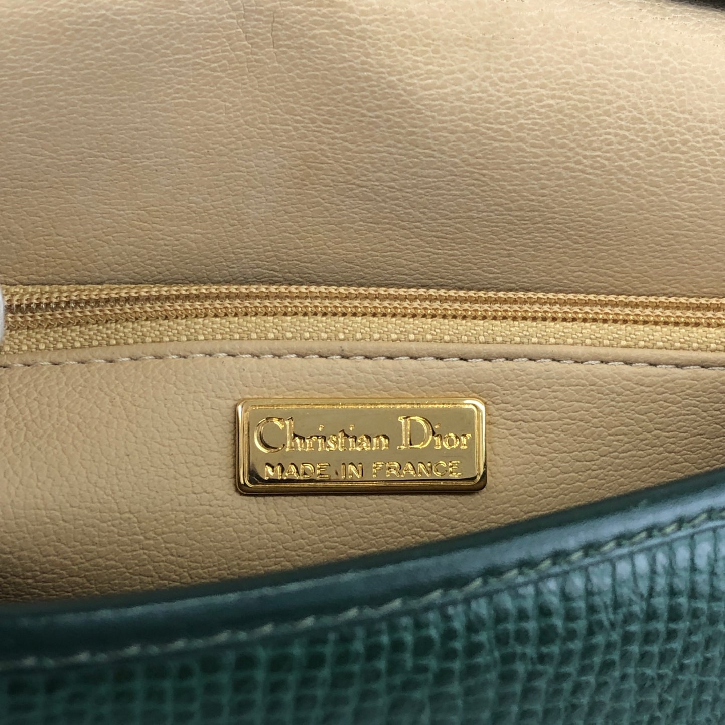 Christian Dior CD Logo Shoulder bag Green Vintage gi6xyr