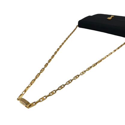 CELINE Triomphe Chain Shoulder bag Black Vintage 7i7ugg