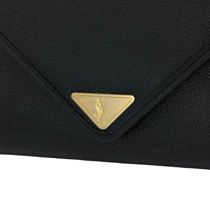 Yves Saint Laurent YSL Logo Shoulder bag Black Vintage hmype4