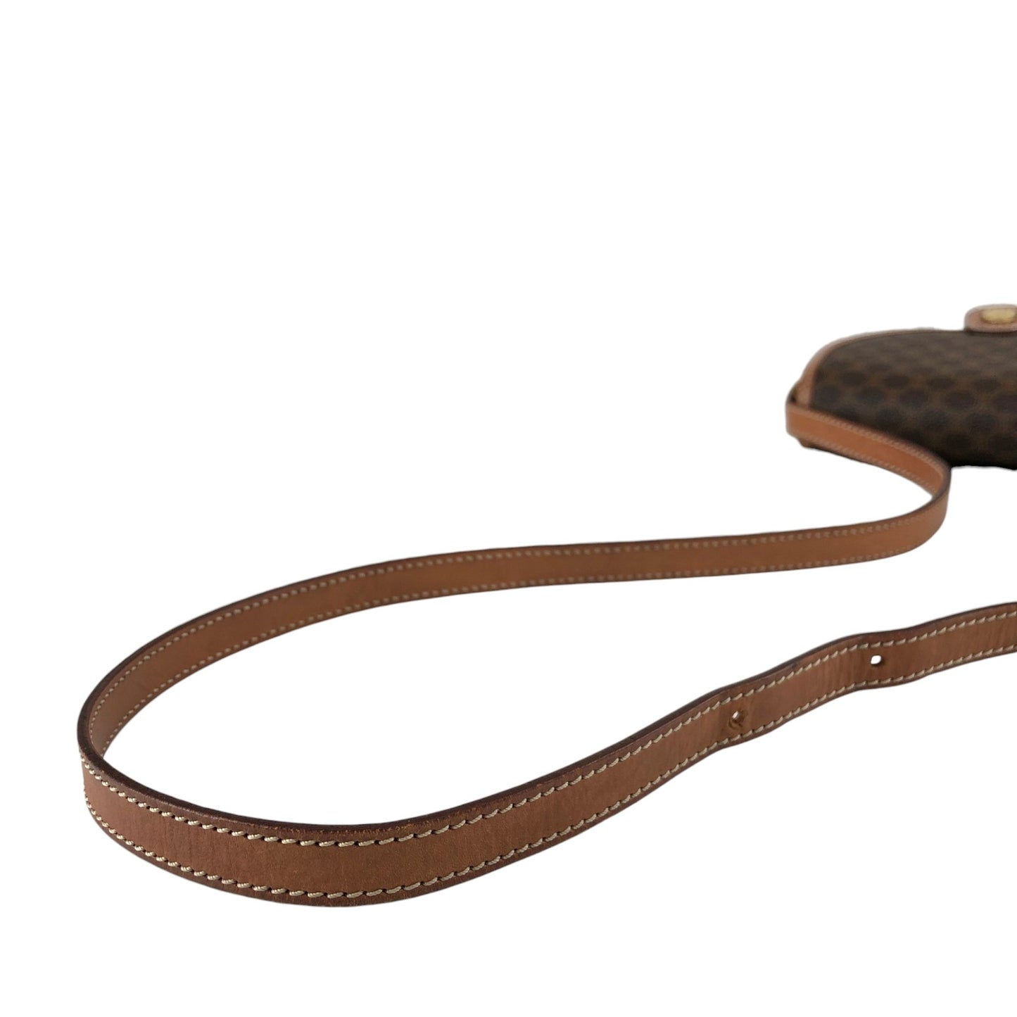 CELINE Macadam Triomphe Shoulder bag Brown Vintage hddfhp