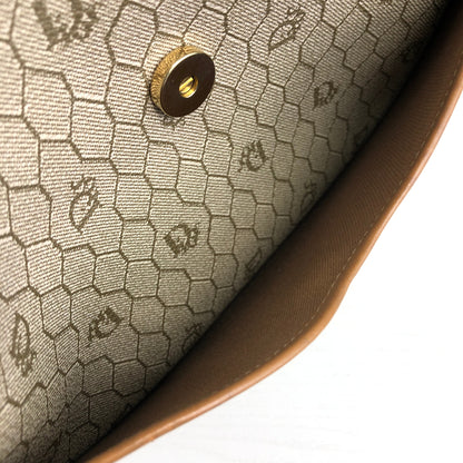 Christian Dior Honeycomb Pattern CD Logo Shoulder bag Beige Vintage 4axxsb