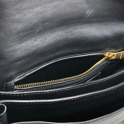 miumiu Turn Lock Chain Shoulder bag Black Vintage prsynv