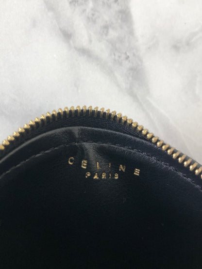CELINE Macadam Blason 皮革零錢包 黑色 復古 2h2zzv 