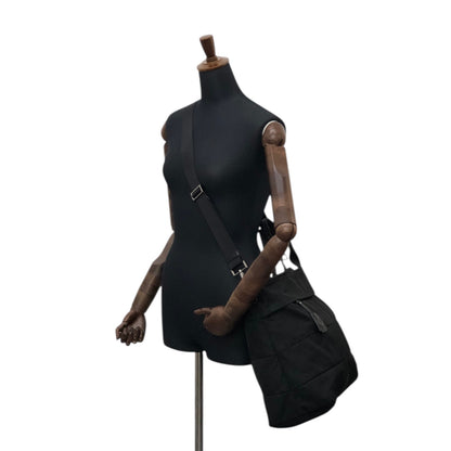 PRADA Tessuto Triangle Logo Two-way Handbag Shoulder bag Black Vintage 4s54ei