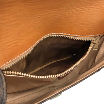CELINE Macadam Blason Shoulder bag Brown Vintage bgeuwn