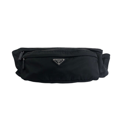 PRADA Triangle Logo Shoulder bag Sling bag Black Vintage dmm36r