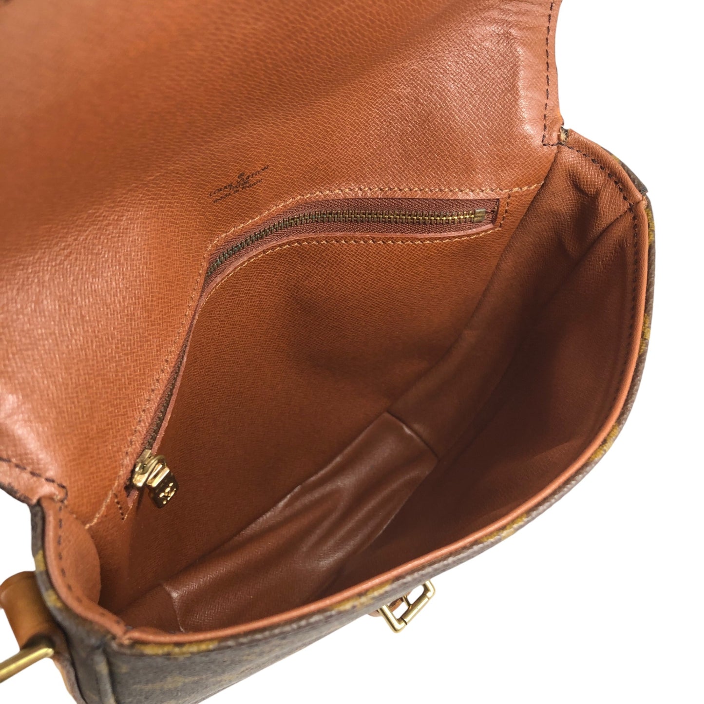 LOUIS VUITTON Monogram Front Buckle  Shoulder bag Brown Vintage u4si84