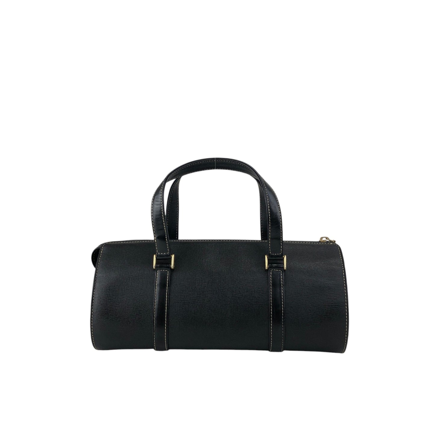 BURBERRY Logo Handbag Black Vintage vmkueb